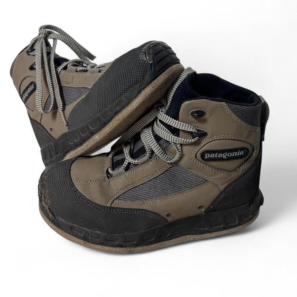 Patagonia Riverwalker Fly Fishing Wading Boots Felt Sole Beige Grey US 7 EU 40